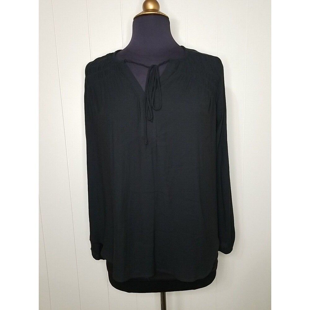 Anthropologie Ro & De Top Women's Small Black Work Career Office